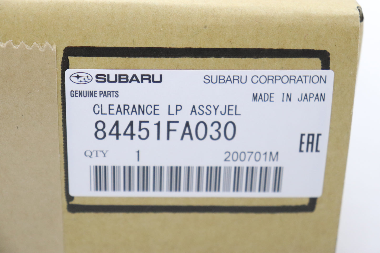 SUBARU Передний угловой указатель поворота с прозрачной линзой, левый - Impreza GC8/GF8 ##456101002
