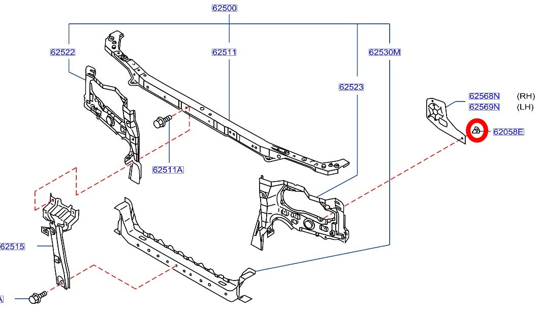 NISSAN Headlight Seal Clip 1PC - Skyline R34 BNR34 ##663101824 NISSAN