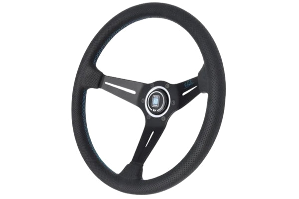 NARDI ND SPORTS Type Rally Черная кожа/Черные спицы - Прострочка Azzurri #101111002 