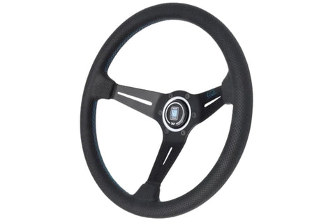 NARDI ND SPORTS Type Rally Черная кожа/Черные спицы - Прострочка Azzurri #101111002 