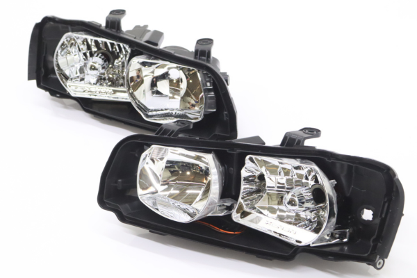 WISE SQUARE Xenon Headlight Housing Set - Skyline R34/GT-R BNR34 Early Model #107241014