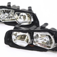 WISE SQUARE Xenon Headlight Housing Set - Skyline R34/GT-R BNR34 Late Model #107241017