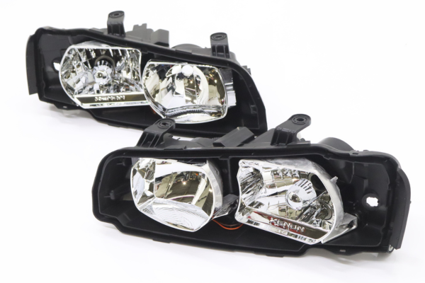WISE SQUARE Xenon Headlight Housing Set - Skyline R34/GT-R BNR34 Late Model #107241017