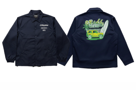 GREDDY Coach Jacket for Surfing Navy/Beige - S-XL size