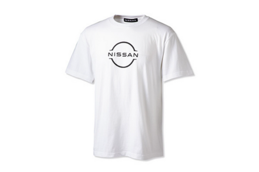 NISSAN T-Shirt Brand Symbol White / Black - S-3L Size