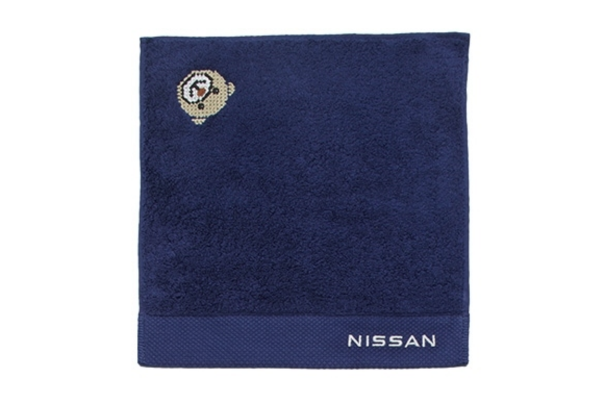 NISSAN Hand Towel – Navy/Beige/Light Gray