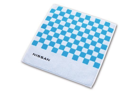 NISSAN Hand Towel Ichimatsu - Blue/Pink/Red