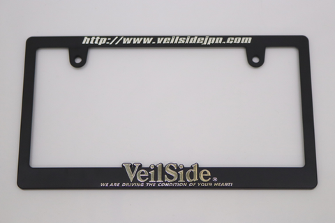 VEILSIDE License Plate Frame Black x Silver #106191042
