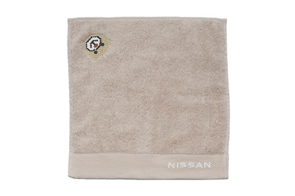 NISSAN Hand Towel – Navy/Beige/Light Gray