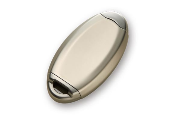 NISSAN Intelligent Key Case Full Cover Type - Matte Chrome Silver/Blue