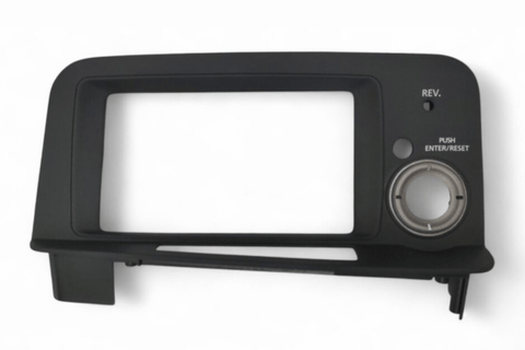 GRID RACING MFD Front Panel Finisher for Skyline BNR34 GTR in ABS resin with UV-resistant coating, designed for OEM fitment and restoration.