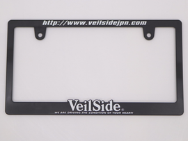 VEILSIDE License Plate Frame Black x White #106191043