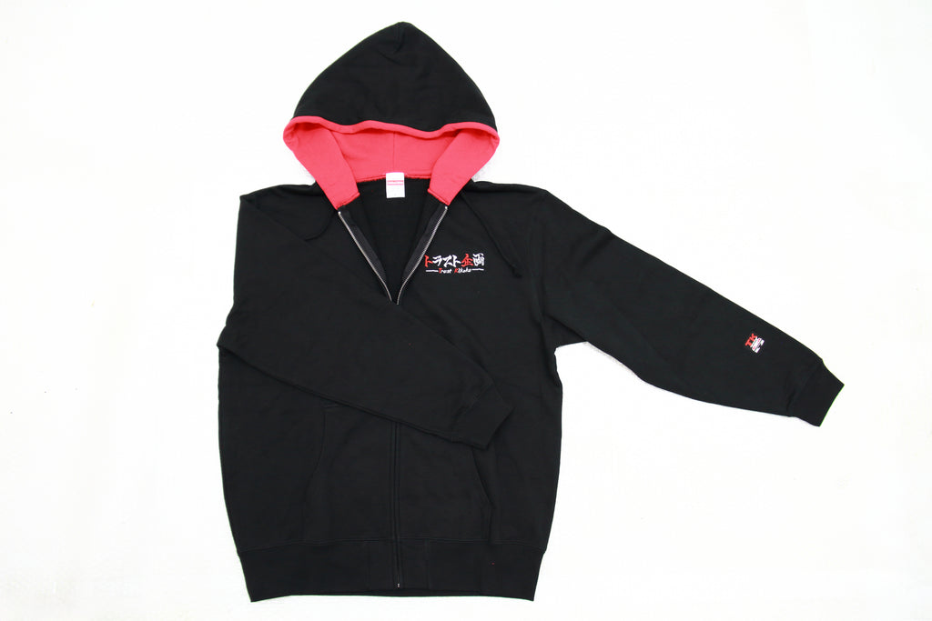 Толстовка с капюшоном TRUST KIKAKU Original Zip, черная x красная, размер S-XXL 