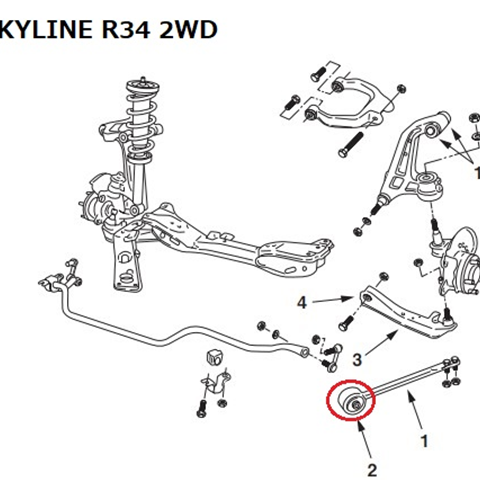 NISMO Tension Rod Bush - Skyline R32 R33 R34