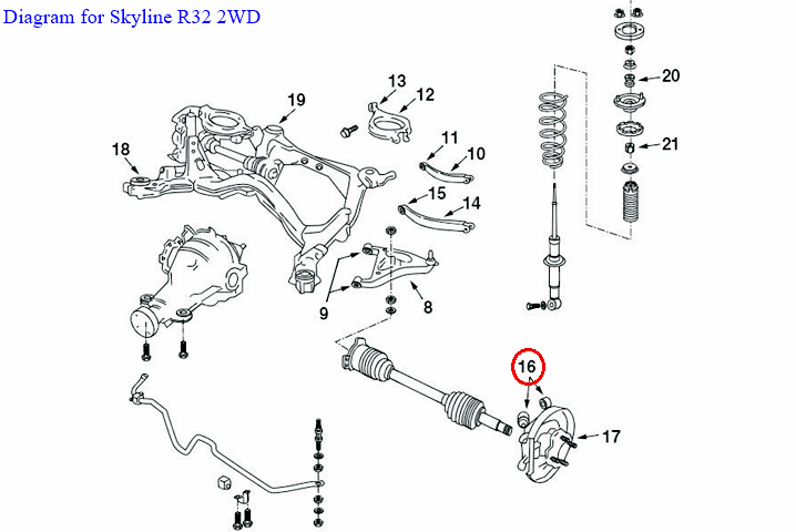 NISMO Rear Upper Axle Bush - Silvia S13 S14 S15 R32 R33