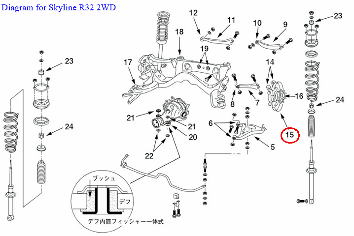 NISMO Rear Upper Axle Bush  - Silvia S13 Skyline R32 R33 R34
