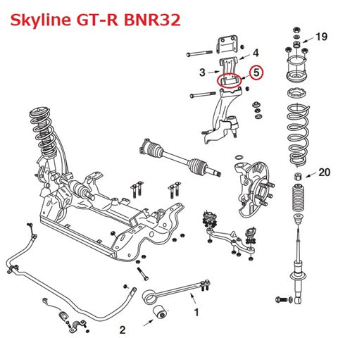 NISMO Front Upper Link Bush, Third Link Side - Skyline BNR32 Fairlady Z32