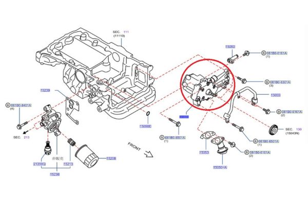 Масляный насос NISSAN - R35 GTR ##663121753 
