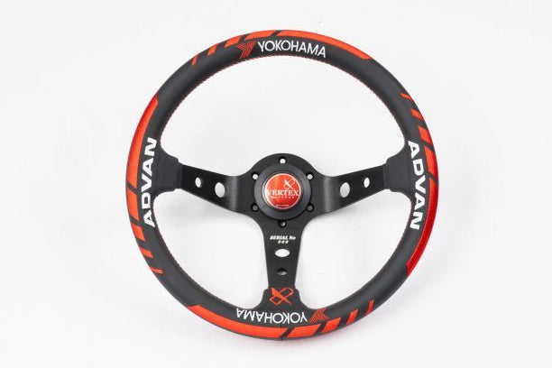 Универсальный руль VERTEX x ADVAN V2 330 мм - кожа #719111034 