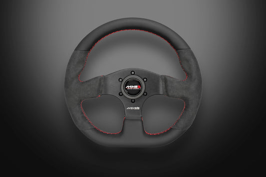 MINE'S D-S Leather Steering Wheel - D Shape ##875111035