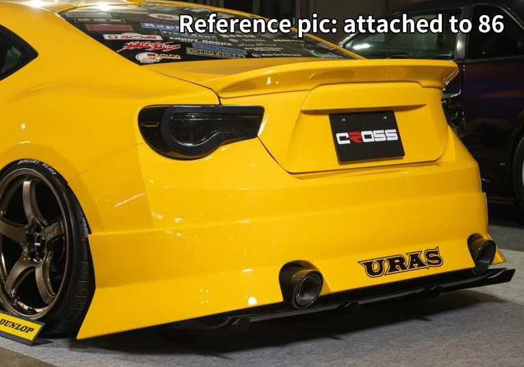 URAS GTR Style Rear Diffuser/Fin Set Half Type FRP - Universal ##901101318