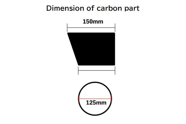 Наконечник глушителя URAS Carbon - 100 мм/115 мм 