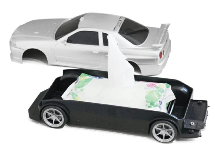 Wet Wipes / Small Tissue Case Skyline BNR34 - Silver