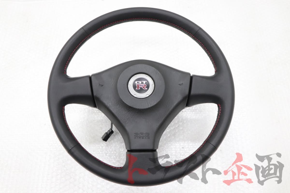 [USED] NISSAN Steering Wheel Red Stitch No Airbag - BNR34 Early Model #1200252212