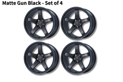 NISMO LMGT4 EVO Machining Logo 19 Inch - Matte Gun Black / Set of 4