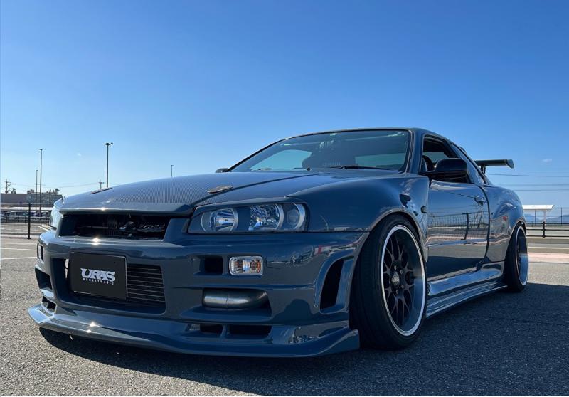 Комплект обвеса URAS Super Wide Aero System, 9 шт., полный комплект - Skyline R34 2Dr ##901101001 