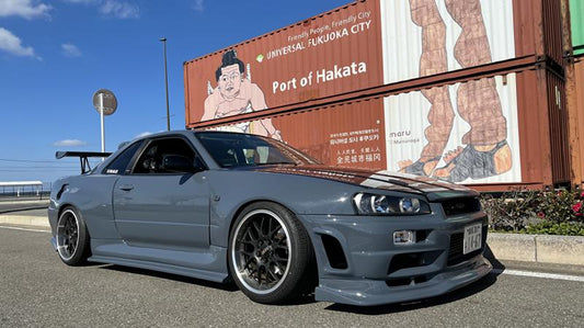 Комплект обвеса URAS Super Wide Aero System, 9 шт., полный комплект - Skyline R34 2Dr ##901101001