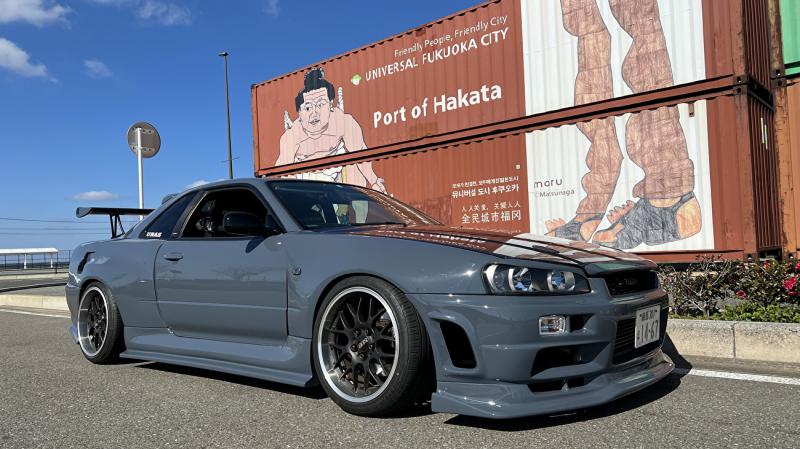 Комплект обвеса URAS Super Wide Aero System, 9 шт., полный комплект - Skyline R34 2Dr ##901101001 