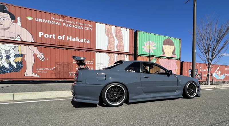 Комплект обвеса URAS Super Wide Aero System, 9 шт., полный комплект - Skyline R34 2Dr ##901101001 