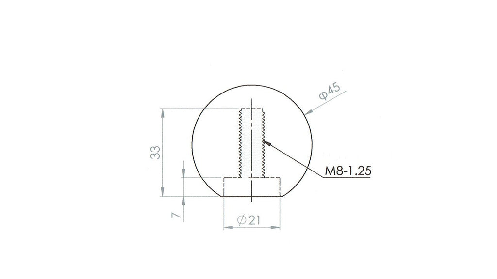 ARC Brazing Circular Mirror Finish Titan Shift Knob M8 x P1.25 ##140111049 ARC BRAZING