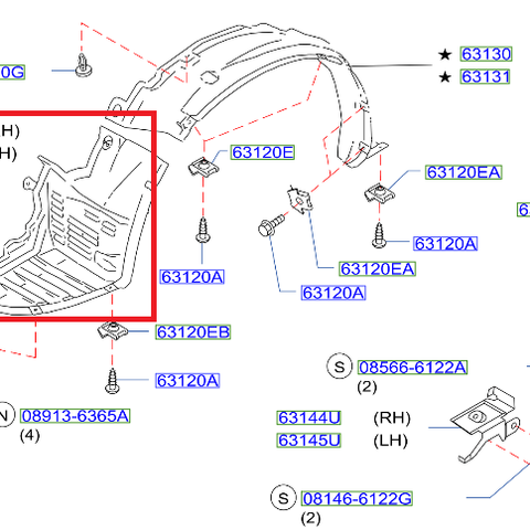 NISSAN Подкрылок передний правый со стороны водителя - S15 #663101866 