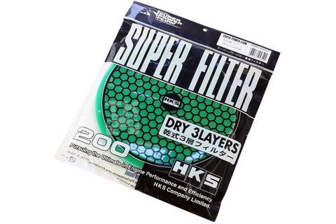 HKS Super Power Flow Reloaded Replacement Air Filter 200mm Green Dry #213121040 HKS