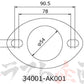 HKS Universal Muffler Gasket 50mm Oval 2P Set #213141015 - Trust Kikaku