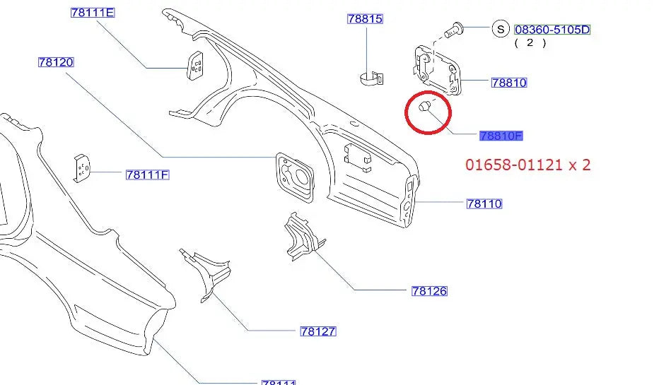 NISSAN Rubber Set for Hood/Trunk/Doors/Fuel Lid - Skyline BNR32 #663101032S1 NISSAN