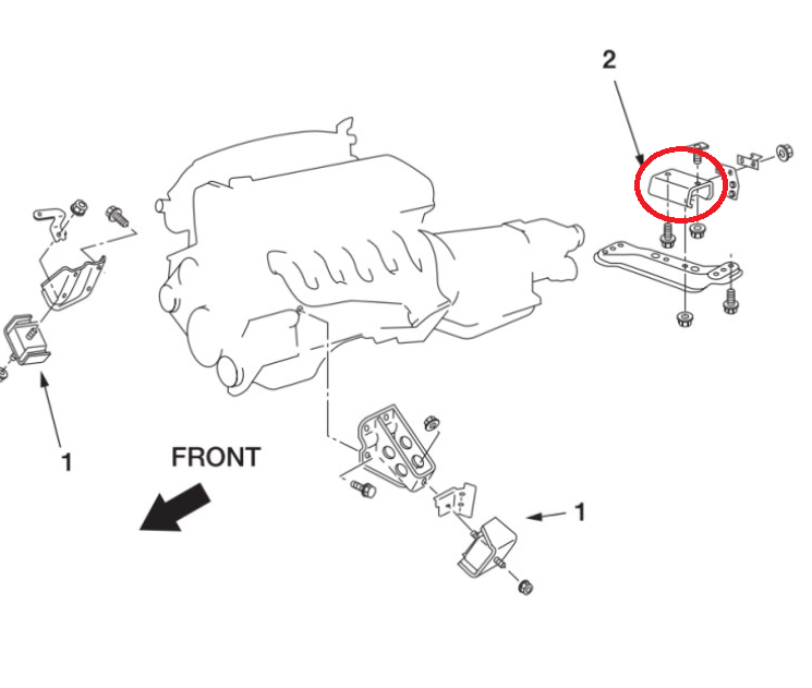 NISMO Reinforced Reinforced Engine Mounts Rear - R32 2WD ##660121508