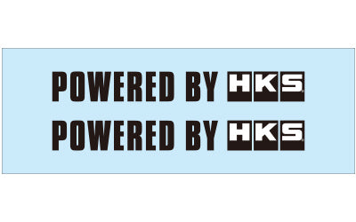 HKS Sticker Powered By HKS W200 - Black ##213192049 - Trust Kikaku