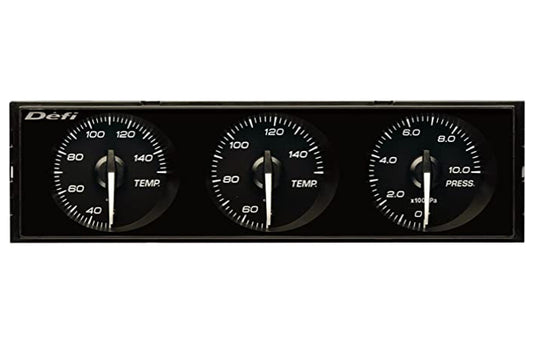 Defi DIN-Gauge Style21 3 Meter Combination - White x White ##591161095