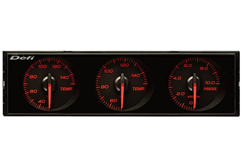 Комбинация Defi DIN-Gauge Style21 на 3 метра - красный x красный ##591161146