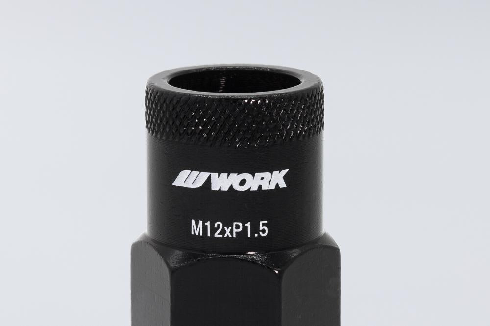 Комплект облегченных гоночных гаек WORK M12x1.5 - черный ##979131076 