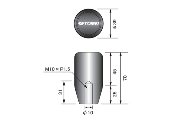 TOMEI POWERD Duracon Shift Knob - Short Type M10 x P1.5 ##612111086 - Trust Kikaku