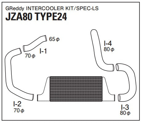 TRUST Greddy Intercooler Kit Front Mount TYPE24F with OEM Turbine - JZA80 ##618121191 - Trust Kikaku