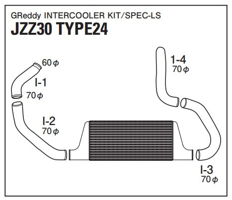 TRUST Greddy Intercooler Kit Front Mount TYPE24F - JZZ30 ##618121193 - Trust Kikaku