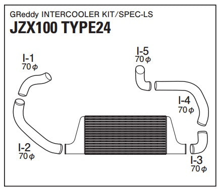TRUST Greddy Intercooler Kit Front Mount TYPE24F - JZX100 ##618121196 - Trust Kikaku