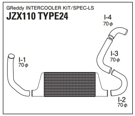 TRUST Greddy Intercooler Kit Front Mount TYPE24F - JZX110 ##618121197 - Trust Kikaku