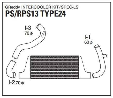 TRUST Greddy Intercooler Kit Front Mount TYPE24F - PS13 RPS13 ##618121199 - Trust Kikaku