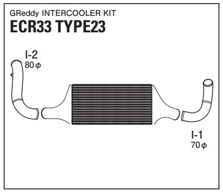 TRUST Greddy Intercooler Kit Front Mount TYPE23F - ECR33 ##618121203 - Trust Kikaku